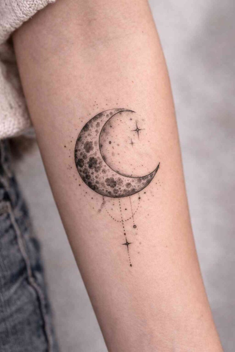 tatuaż księżyc