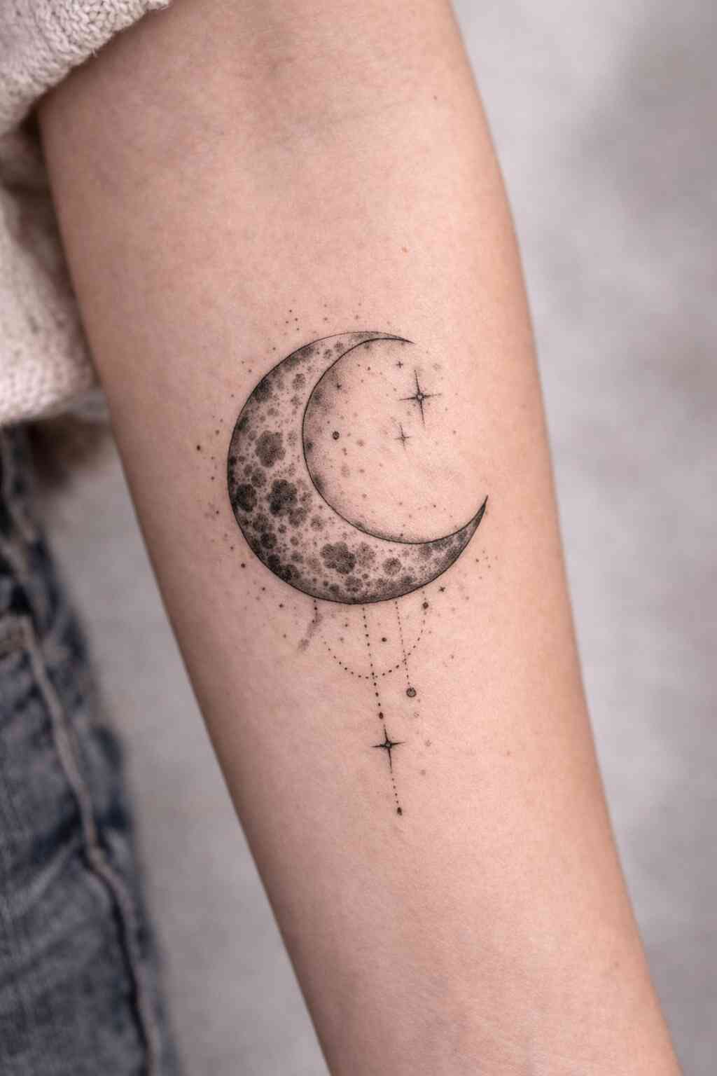 tatuaż księżyc
