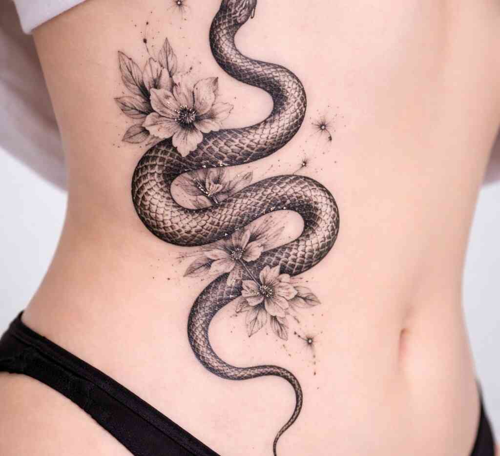 tatuaż wąż