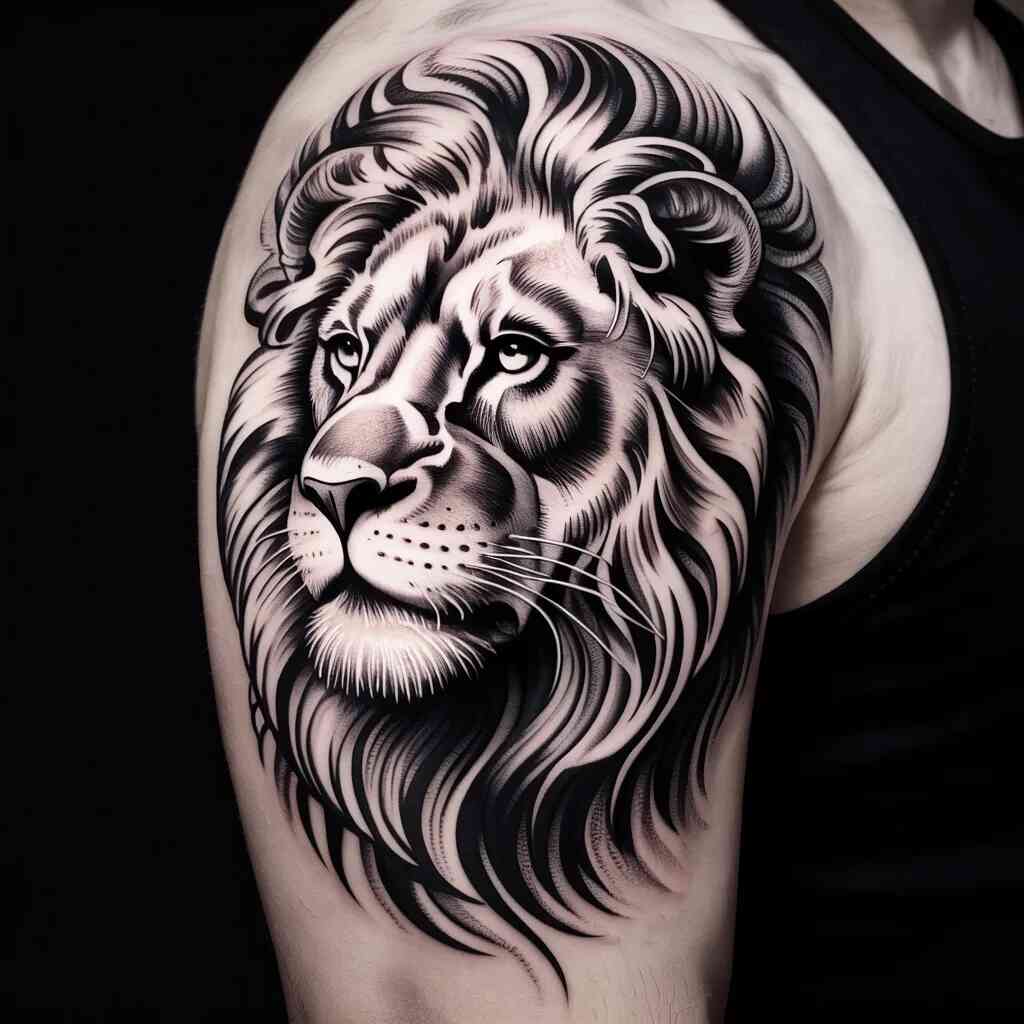 tatuaż lew